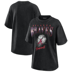 Atlanta Braves WEAR by Erin Andrews Women's Oversized Boyfriend T-Shirt - MLB T-shirts