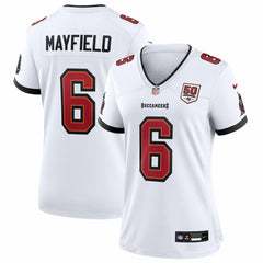 Tampa Bay Buccaneers Baker Mayfield  Women's 50th Season White Game Jersey | NFL Sale