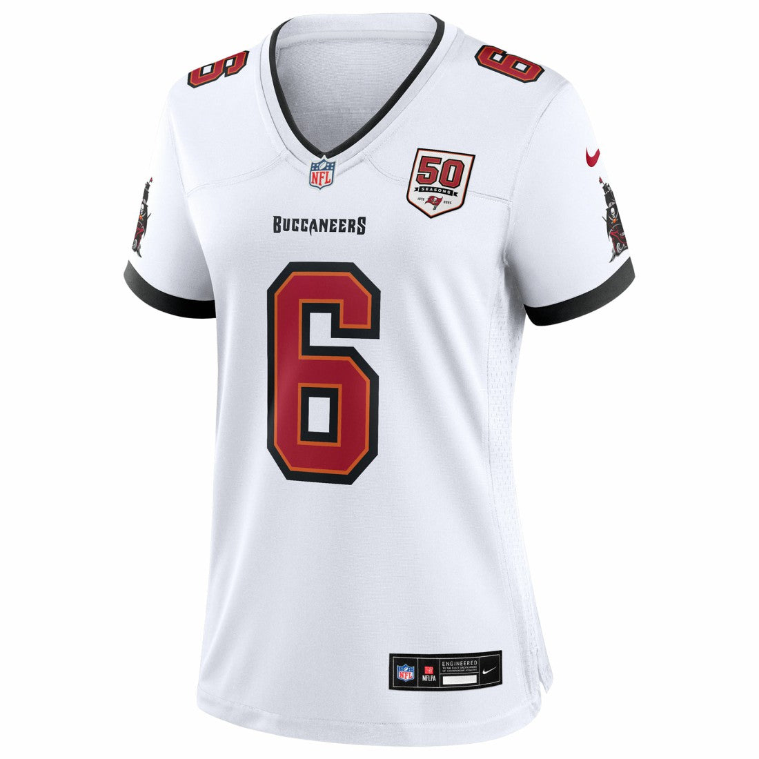 Tampa Bay Buccaneers Baker Mayfield  Women's 50th Season White Game Jersey | NFL Sale