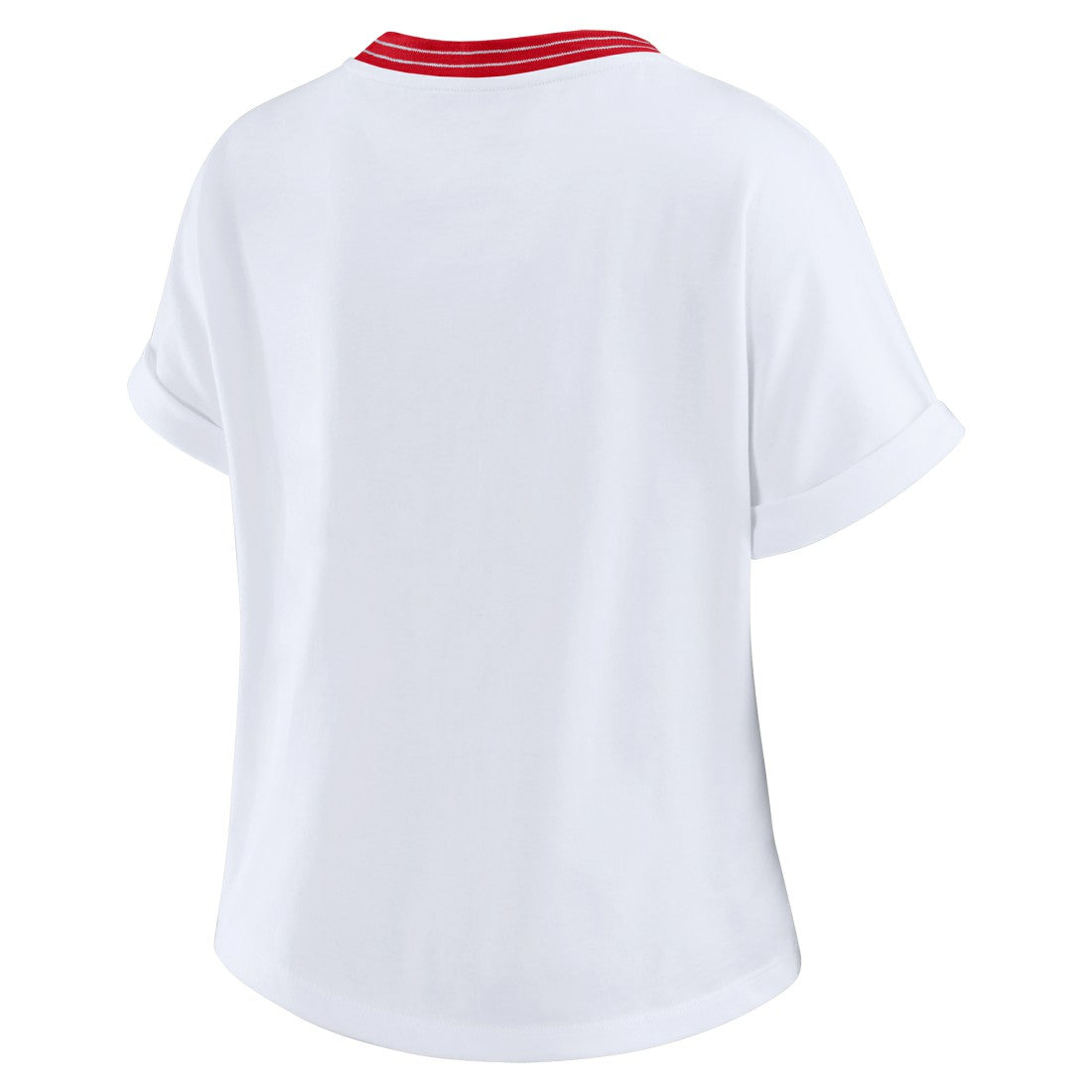 Tampa Bay Buccaneers WEAR by Erin Andrews Women's Cropped Center Stripe Dolman T-Shirt | NFL US