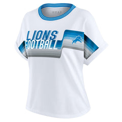 Detroit Lions WEAR by Erin Andrews Women's Cropped Center Stripe Dolman T-Shirt | NFL Near me