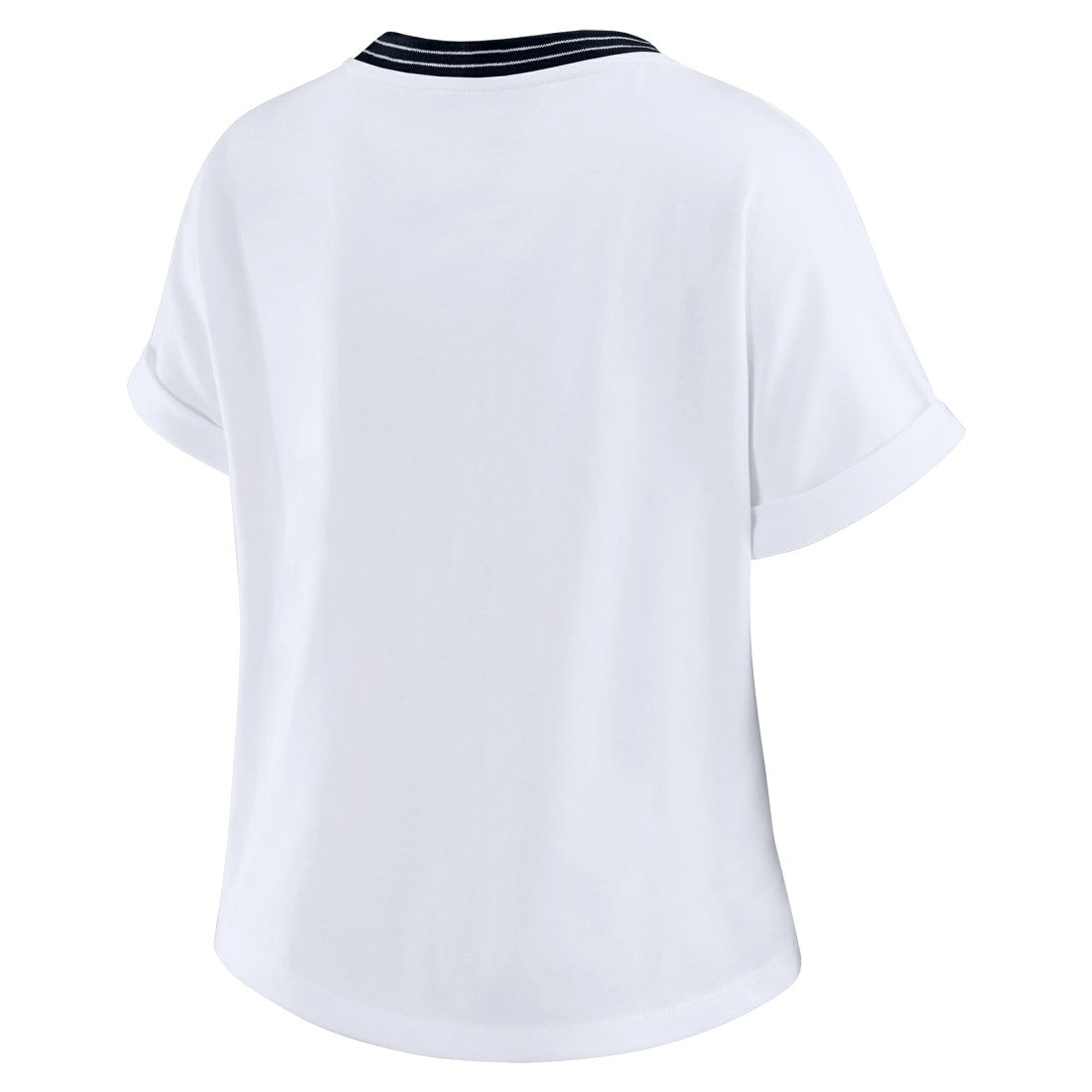 Houston Texans WEAR by Erin Andrews Women's Cropped Center Stripe Dolman T-Shirt | NFL Sale