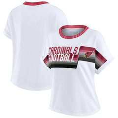 Arizona Cardinals WEAR by Erin Andrews Women's Cropped Center Stripe Dolman T-Shirt | NFL US