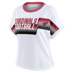 Arizona Cardinals WEAR by Erin Andrews Women's Cropped Center Stripe Dolman T-Shirt | NFL US