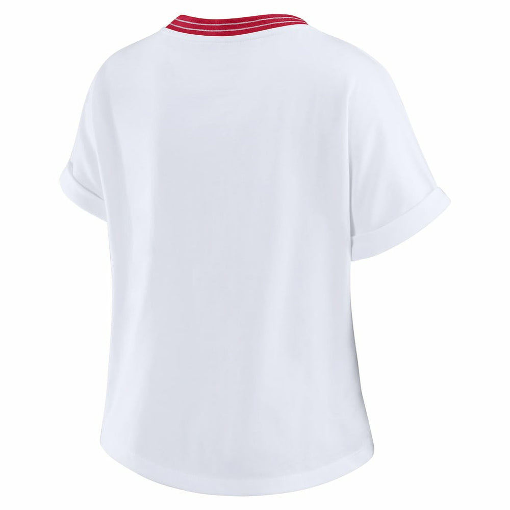 Arizona Cardinals WEAR by Erin Andrews Women's Cropped Center Stripe Dolman T-Shirt | NFL US