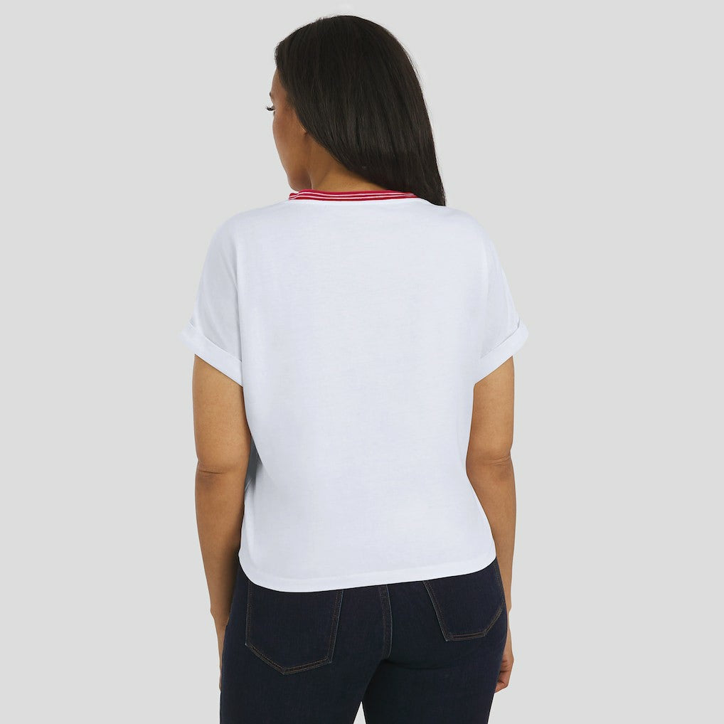 Arizona Cardinals WEAR by Erin Andrews Women's Cropped Center Stripe Dolman T-Shirt | NFL US