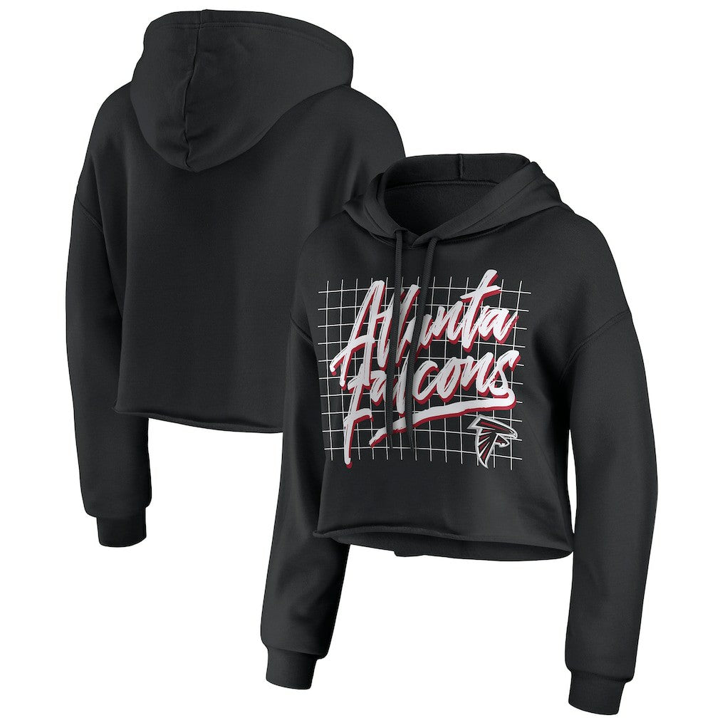 Atlanta Falcons WEAR by Erin Andrews Women's Domestic Cropped Pullover Hoodie | NFL New