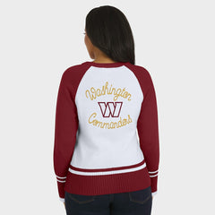 Washington Commanders WEAR by Erin Andrews Women's Colorblock Raglan Sweater | NFL Sale