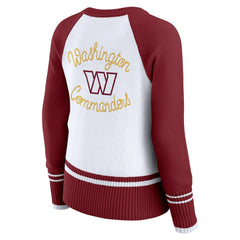 Washington Commanders WEAR by Erin Andrews Women's Colorblock Raglan Sweater | NFL Sale