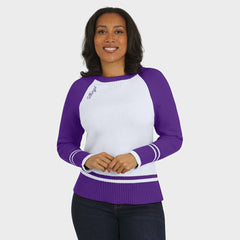 Minnesota Vikings WEAR by Erin Andrews Women's Colorblock Raglan Sweater | NFL US