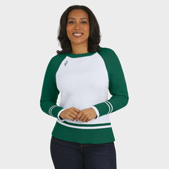 New York Jets WEAR by Erin Andrews Women's Colorblock Raglan Sweater | NFL US