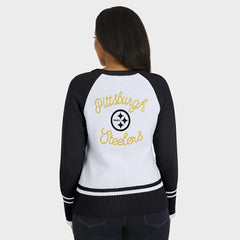 Pittsburgh Steelers WEAR by Erin Andrews Women's Colorblock Raglan Sweater | NFL Discount