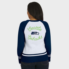 Seattle Seahawks WEAR by Erin Andrews Women's Colorblock Raglan Sweater | NFL Sale
