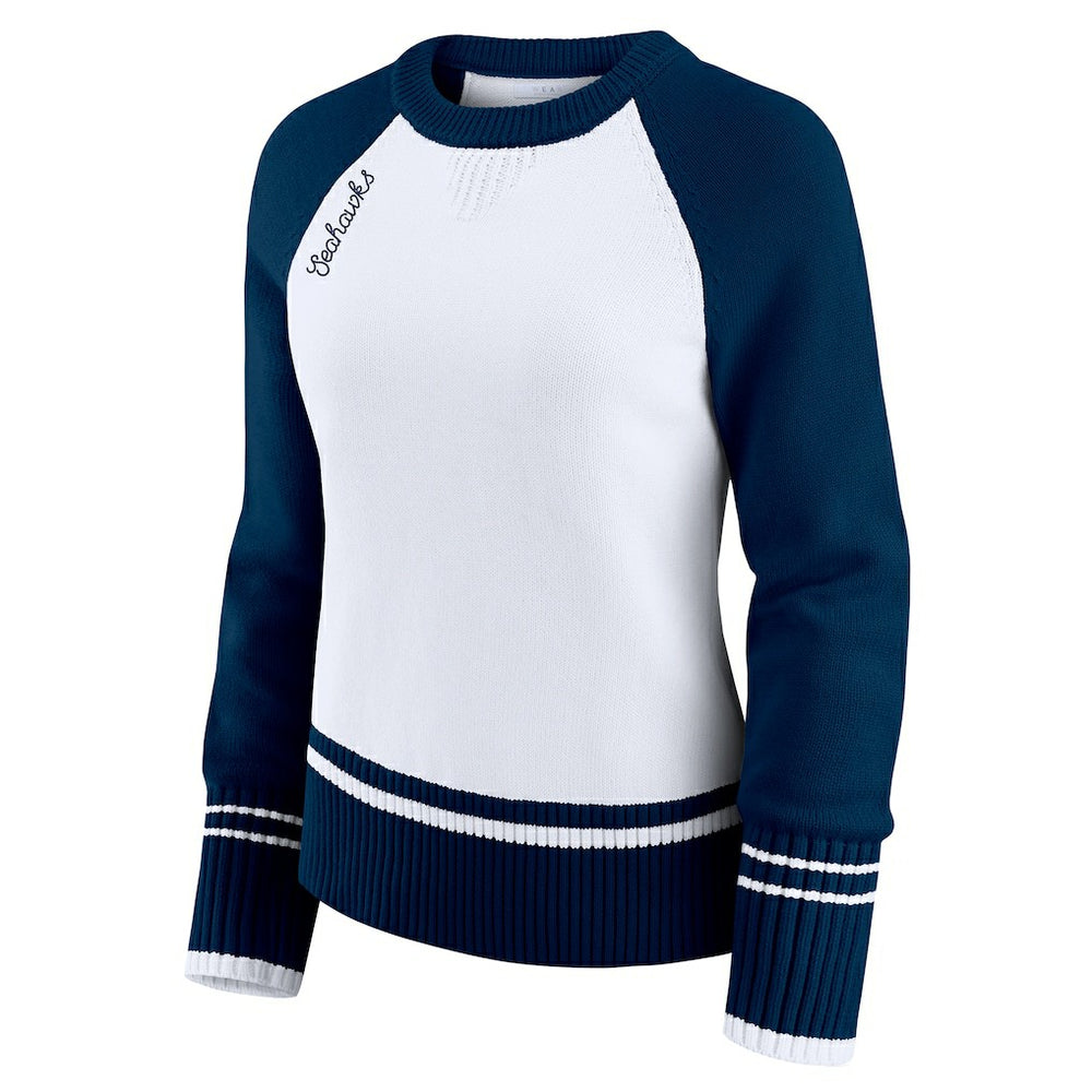 Seattle Seahawks WEAR by Erin Andrews Women's Colorblock Raglan Sweater | NFL Sale