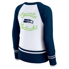 Seattle Seahawks WEAR by Erin Andrews Women's Colorblock Raglan Sweater | NFL Sale