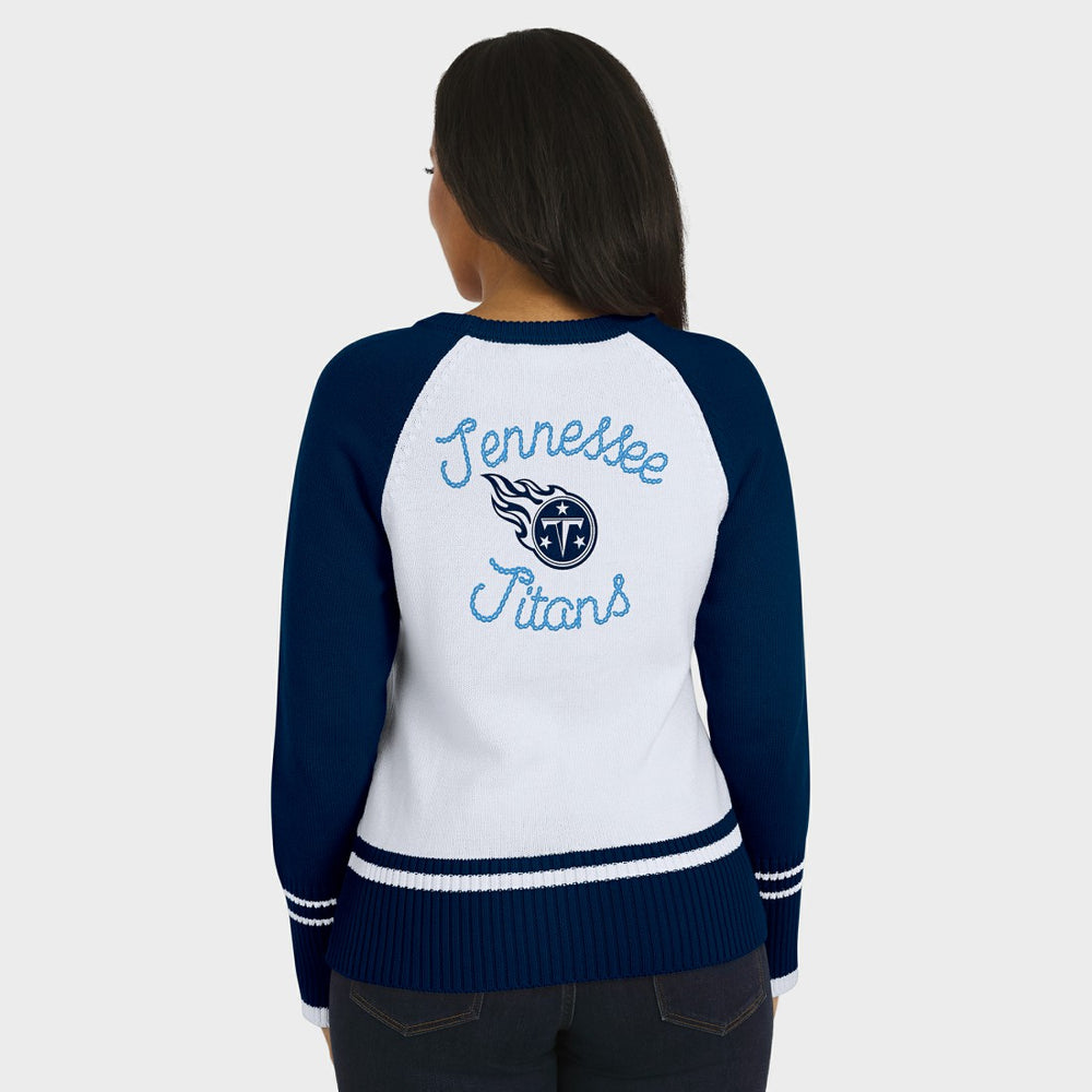 Tennessee Titans WEAR by Erin Andrews Women's Colorblock Raglan Sweater | NFL On sale