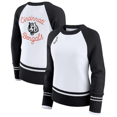 Cincinnati Bengals WEAR by Erin Andrews Women's Colorblock Raglan Sweater | NFL Online