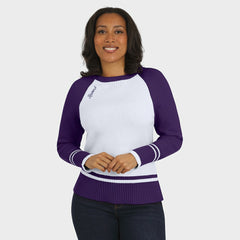 Baltimore Ravens WEAR by Erin Andrews Women's Colorblock Raglan Sweater | NFL Near me