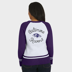 Baltimore Ravens WEAR by Erin Andrews Women's Colorblock Raglan Sweater | NFL Near me