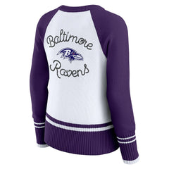 Baltimore Ravens WEAR by Erin Andrews Women's Colorblock Raglan Sweater | NFL Near me