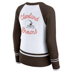Cleveland Browns WEAR by Erin Andrews Women's Colorblock Raglan Sweater | NFL US