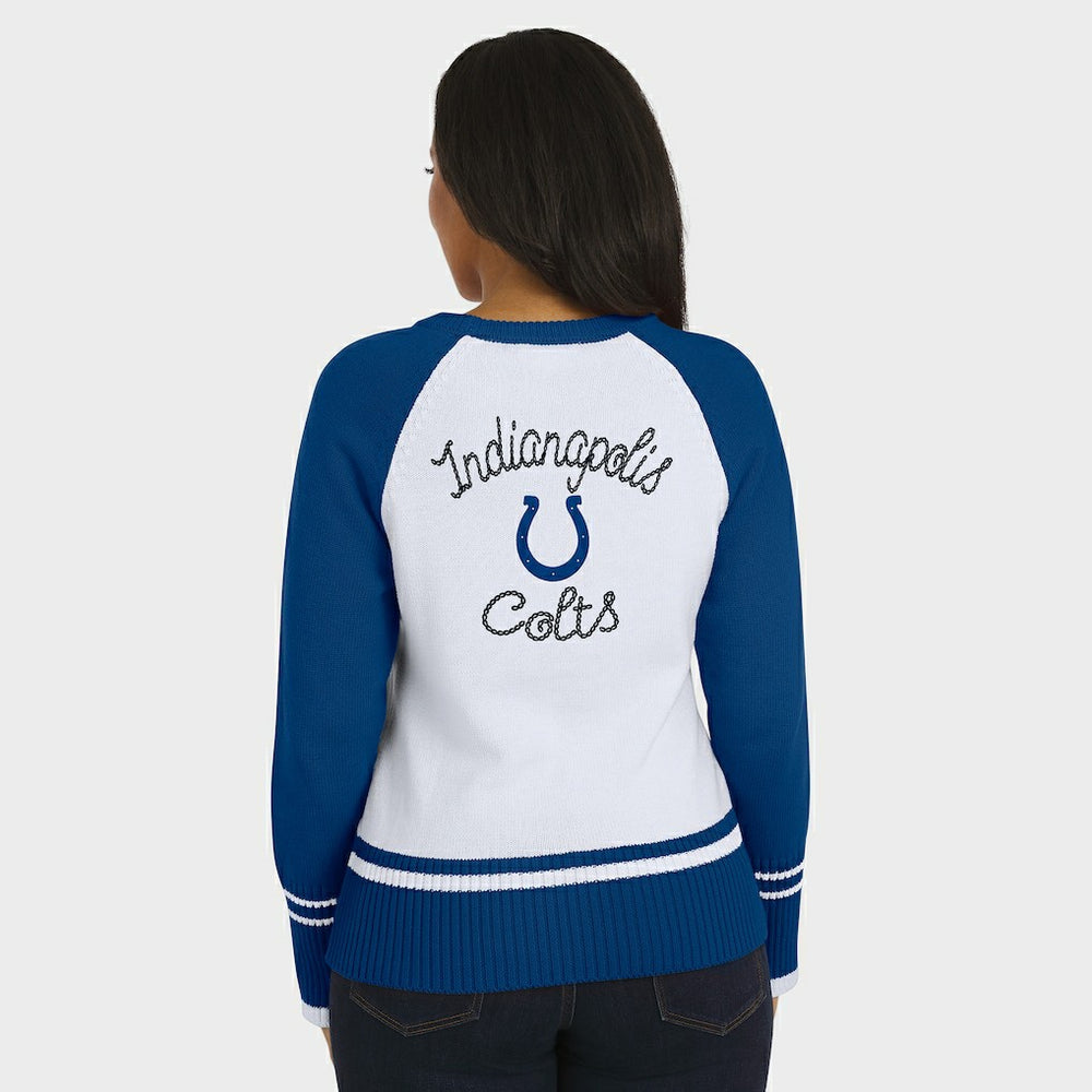 Indianapolis Colts WEAR by Erin Andrews Women's Colorblock Raglan Sweater | NFL Sale