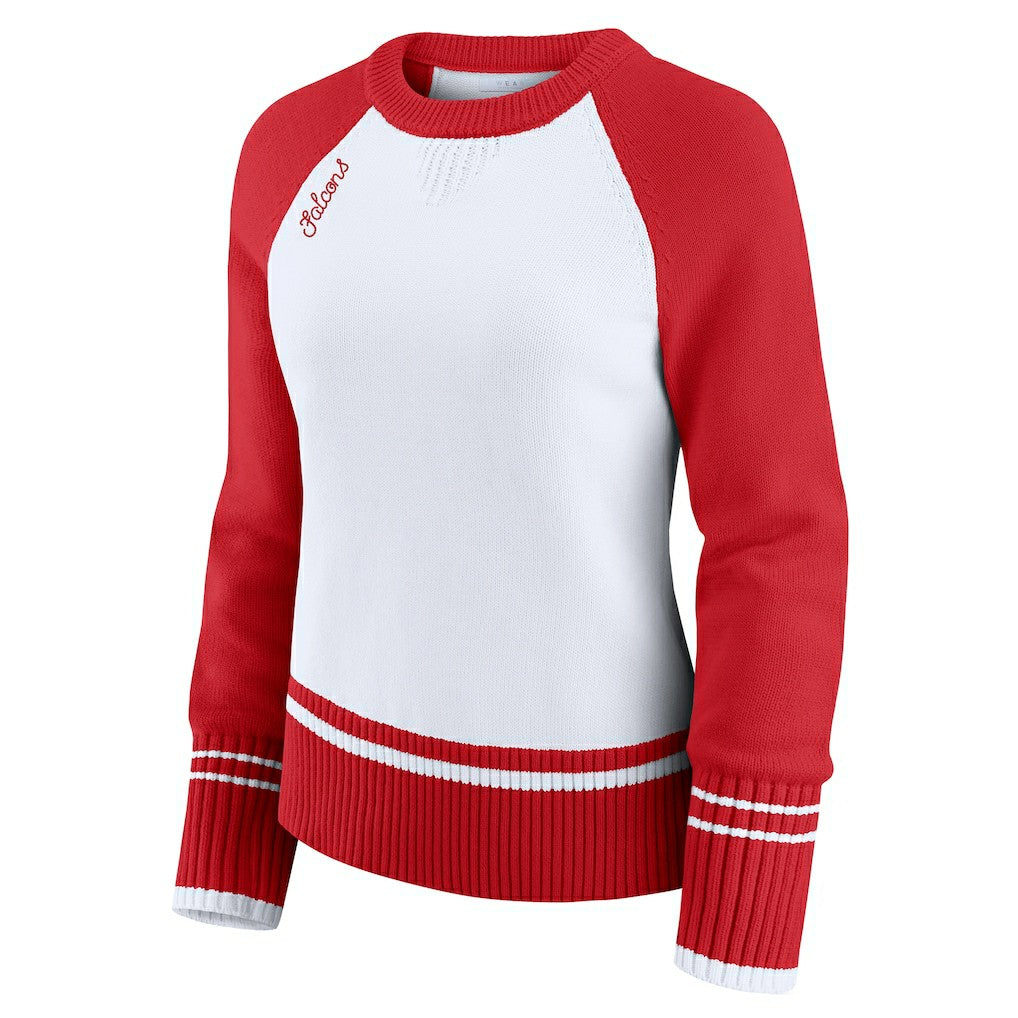 Atlanta Falcons WEAR by Erin Andrews Women's Colorblock Raglan Sweater | NFL Online
