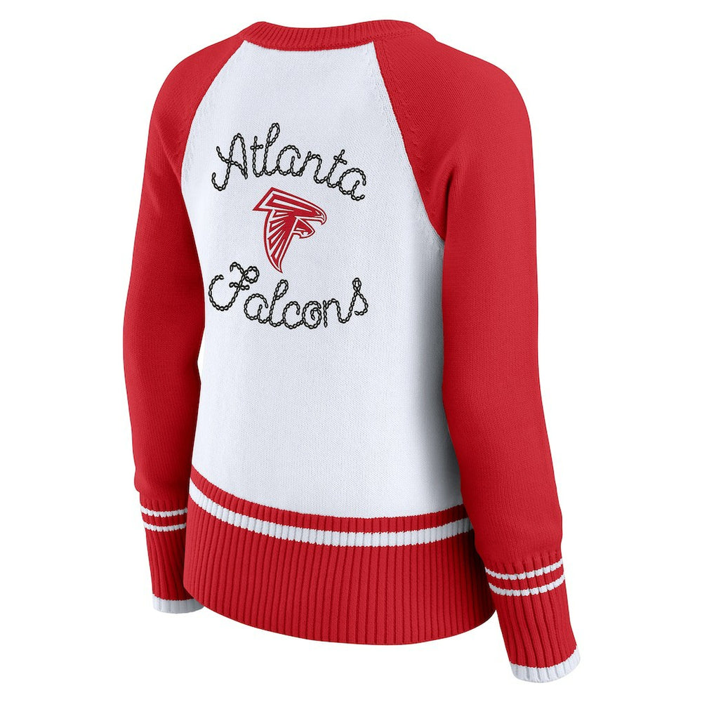 Atlanta Falcons WEAR by Erin Andrews Women's Colorblock Raglan Sweater | NFL Online