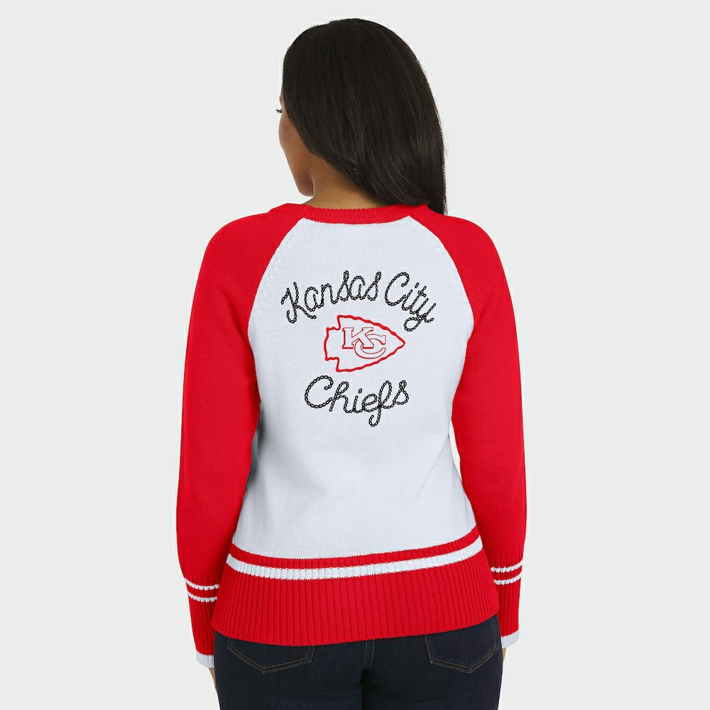 Kansas City Chiefs WEAR by Erin Andrews Women's Colorblock Raglan Sweater | NFL Near me