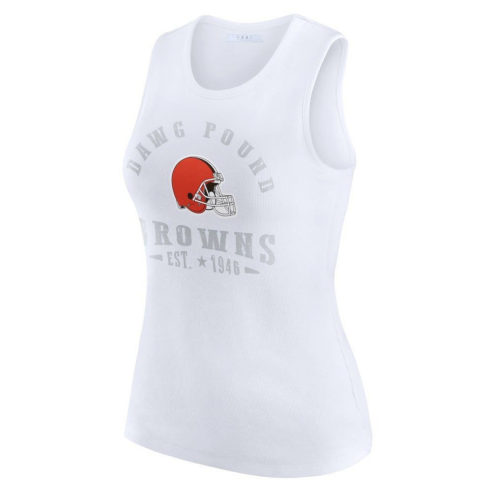 Cleveland Browns WEAR by Erin Andrews Women's Ribbed Graphic Tank Top | NFL On sale