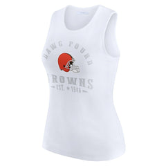 Cleveland Browns WEAR by Erin Andrews Women's Ribbed Graphic Tank Top | NFL On sale