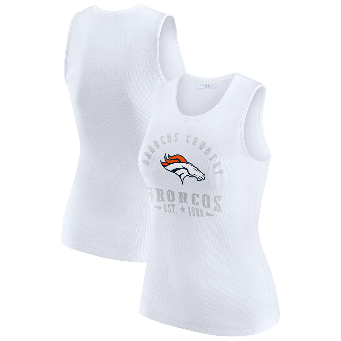 Denver Broncos WEAR by Erin Andrews Women's Ribbed Graphic Tank Top | NFL New