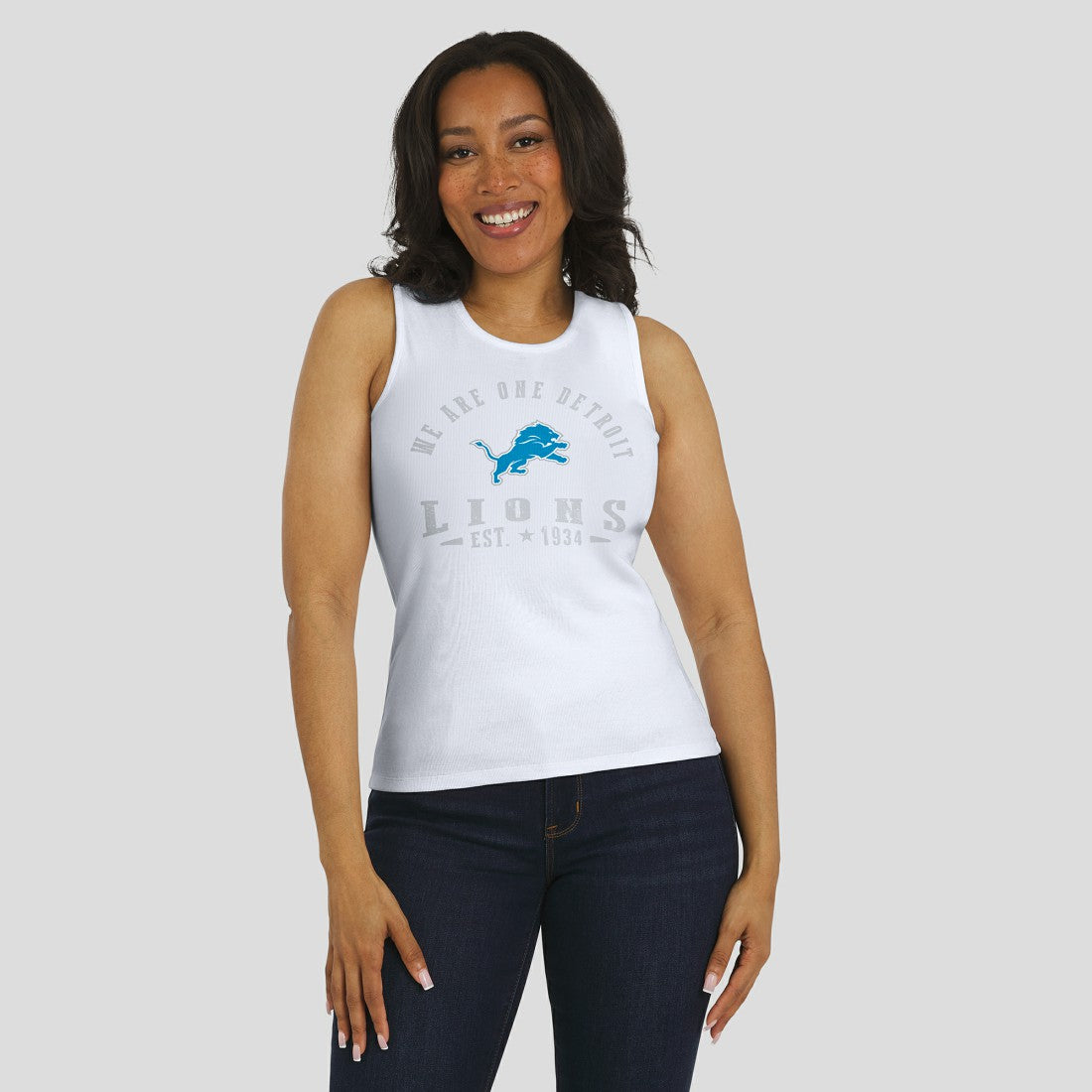 Detroit Lions WEAR by Erin Andrews Women's Ribbed Graphic Tank Top | NFL Near me