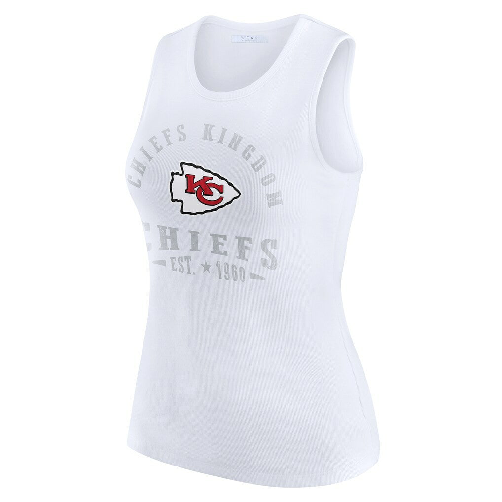 Kansas City Chiefs WEAR by Erin Andrews Women's Ribbed Graphic Tank Top | NFL Sale