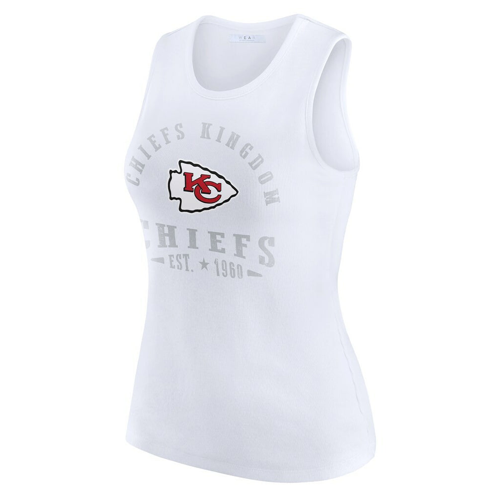 Kansas City Chiefs WEAR by Erin Andrews Women's Ribbed Graphic Tank Top | NFL Sale