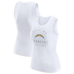 Los Angeles Chargers WEAR by Erin Andrews Women's Ribbed Graphic Tank Top | NFL Online
