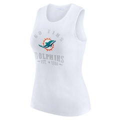 Miami Dolphins WEAR by Erin Andrews Women's Ribbed Graphic Tank Top | NFL Sale