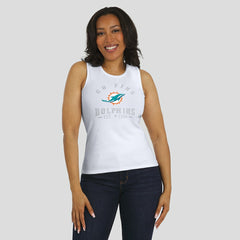 Miami Dolphins WEAR by Erin Andrews Women's Ribbed Graphic Tank Top | NFL Sale