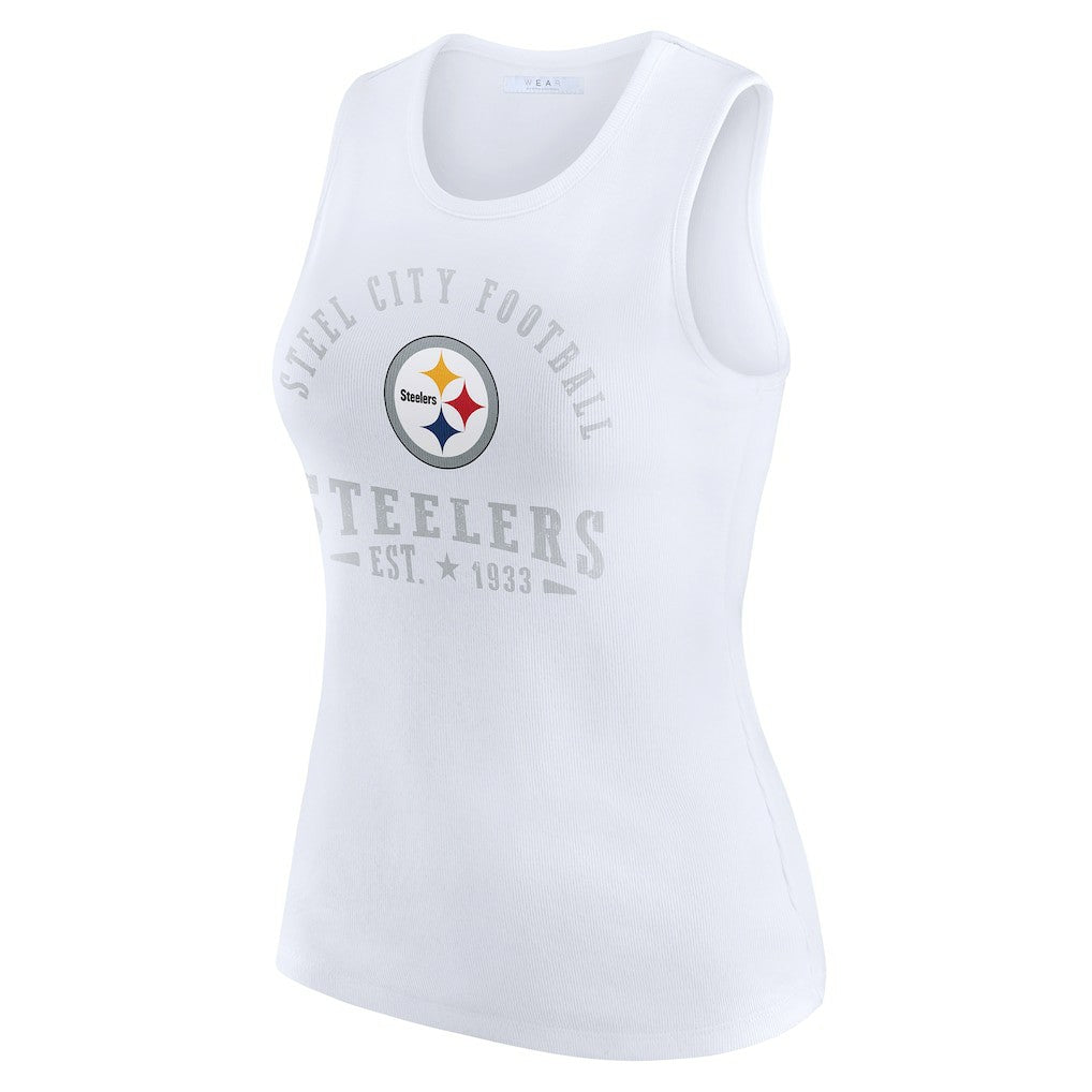 Pittsburgh Steelers WEAR by Erin Andrews Women's Ribbed Graphic Tank Top | NFL Online