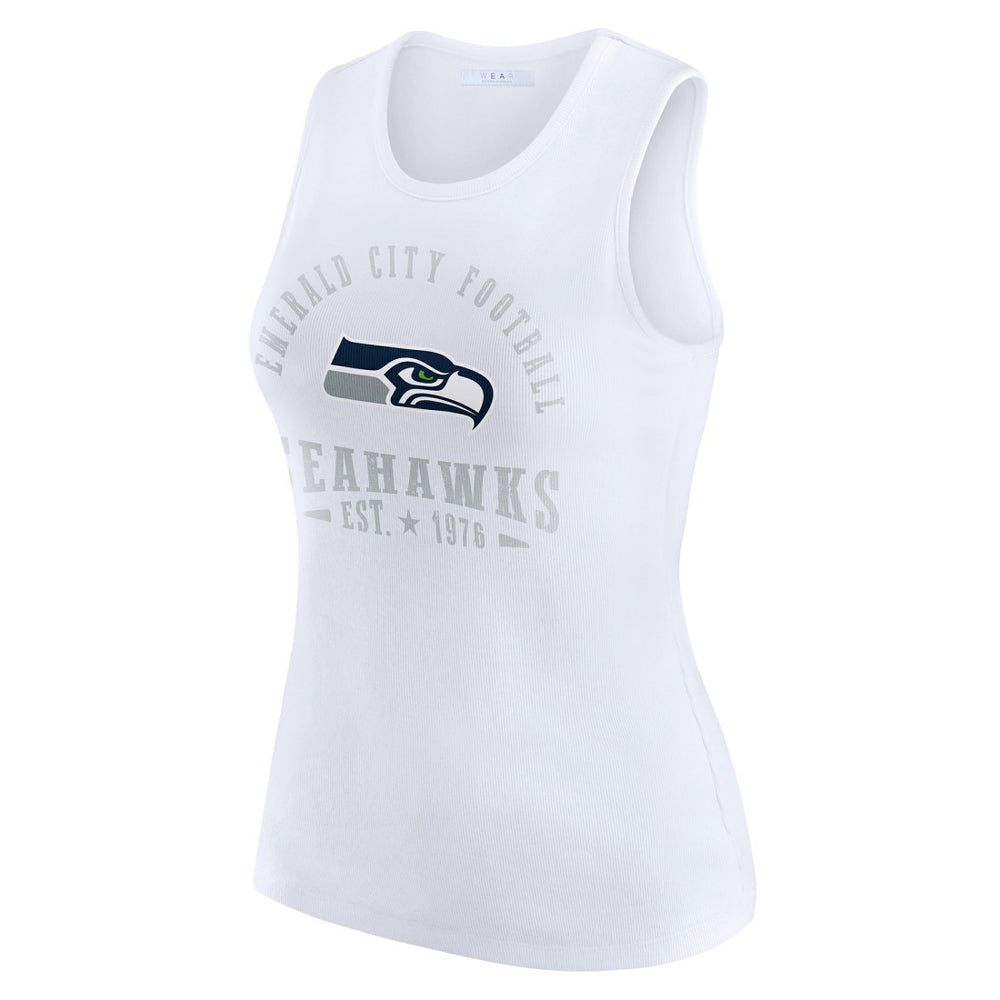 Seattle Seahawks WEAR by Erin Andrews Women's Ribbed Graphic Tank Top | NFL Online