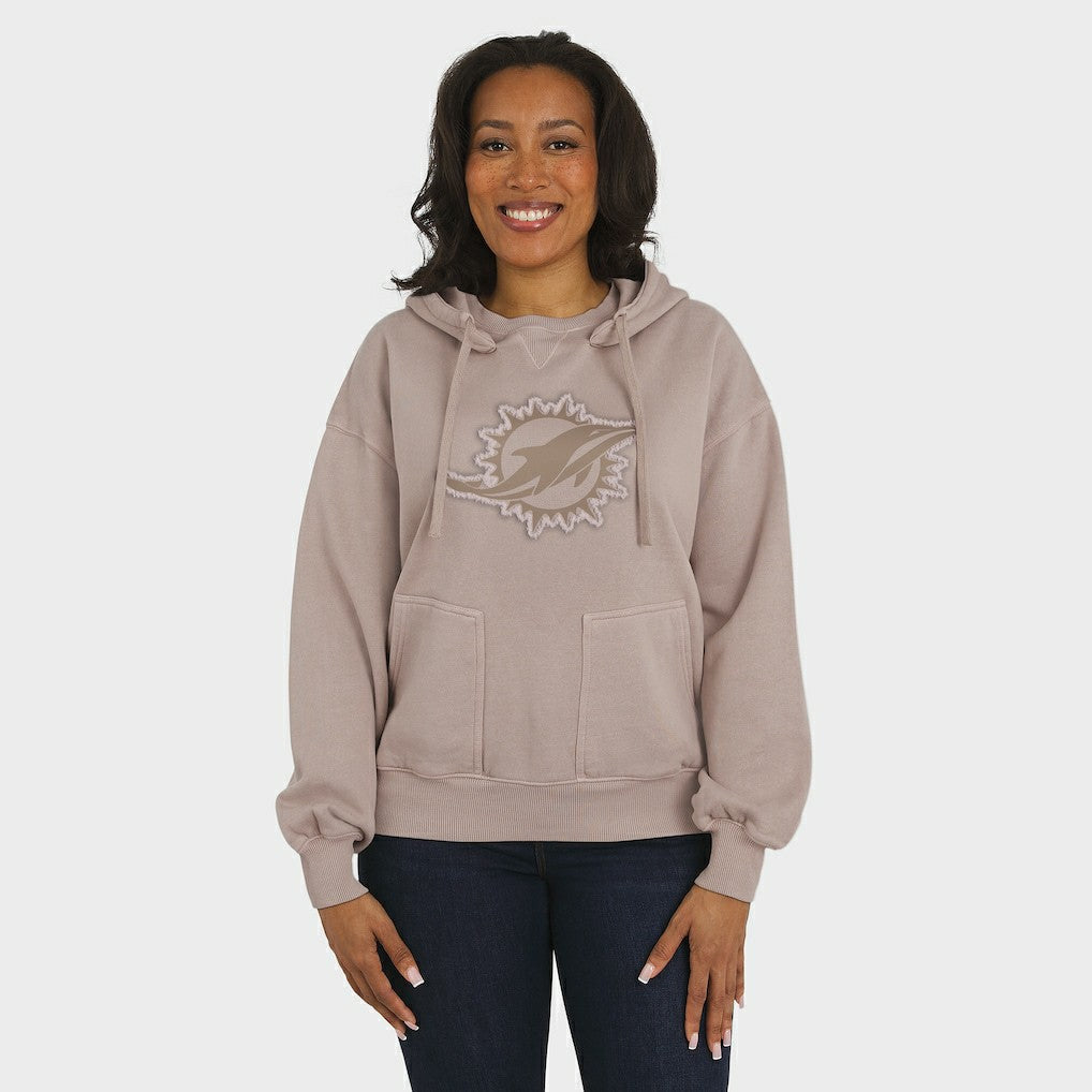 Miami Dolphins WEAR by Erin Andrews Women's Washed Pullover Crewdie | NFL Near me