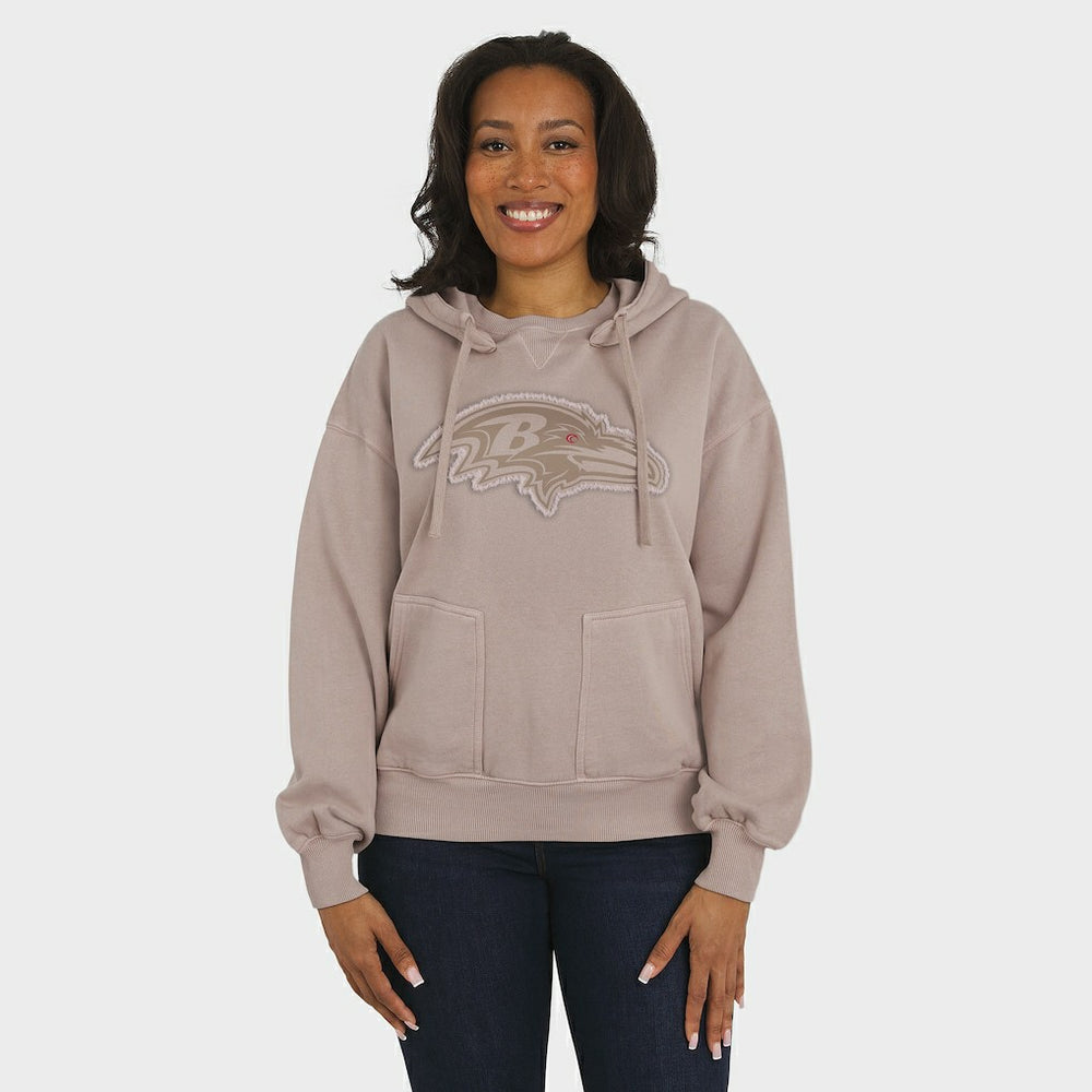 Baltimore Ravens WEAR by Erin Andrews Women's Washed Pullover Crewdie | NFL New