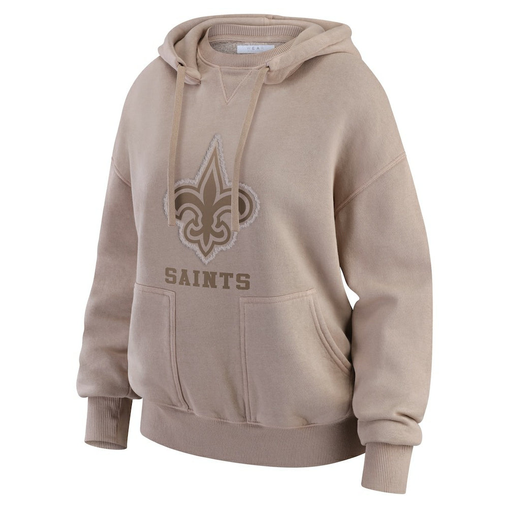 New Orleans Saints WEAR by Erin Andrews Women's Washed Pullover Crewdie | NFL Discount