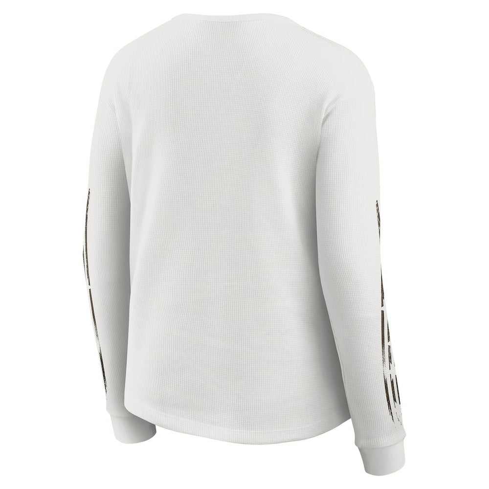 Cleveland Browns WEAR by Erin Andrews Women's Graphic Waffle Long-Sleeve T-Shirt | NFL Discount