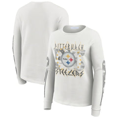Pittsburgh Steelers WEAR by Erin Andrews Women's Graphic Waffle Long-Sleeve T-Shirt | NFL Near me
