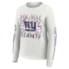 New York Giants WEAR by Erin Andrews Women's Graphic Waffle Long-Sleeve T-Shirt | NFL Sale