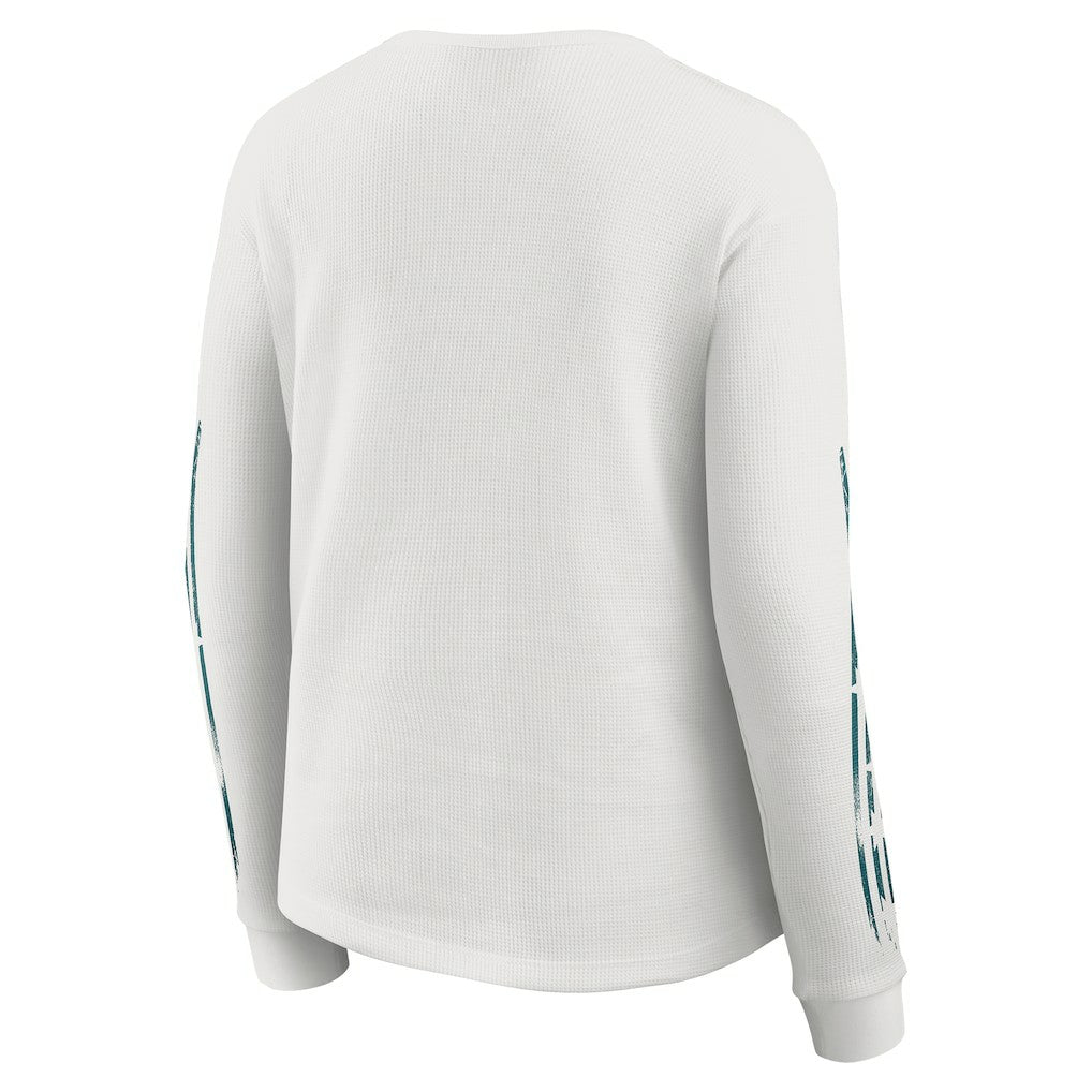 Philadelphia Eagles WEAR by Erin Andrews Women's Graphic Waffle Long-Sleeve T-Shirt | NFL Hot