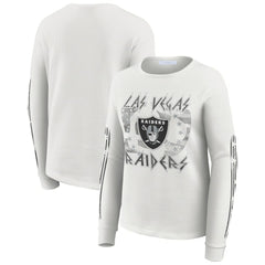 Las Vegas Raiders WEAR by Erin Andrews Women's Graphic Waffle Long-Sleeve T-Shirt | NFL Discount