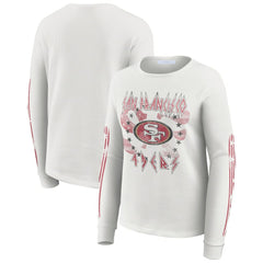 San Francisco 49ers WEAR by Erin Andrews Women's Graphic Waffle Long-Sleeve T-Shirt | NFL Outlet