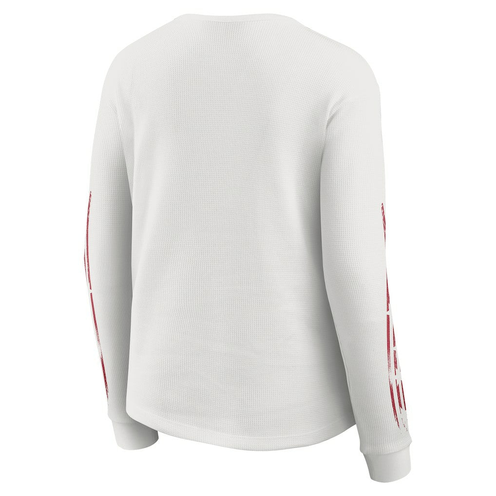 San Francisco 49ers WEAR by Erin Andrews Women's Graphic Waffle Long-Sleeve T-Shirt | NFL Outlet